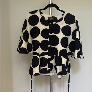 Gracia Monochrome Polka Dot Blouse
